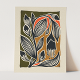 "Wanderer" Colorful Floral Wall Art Mid Century Boho Retro