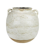 Pot with Handles, Ceramic, White - Sm