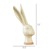 Hare Head, Ceramic - Lrg - Matte White