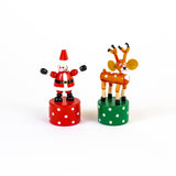 Santa or Reindeer Christmas Push Puppet