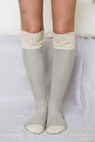 Warm & Soft Open Work Knit Long Lounge Socks 🧦
