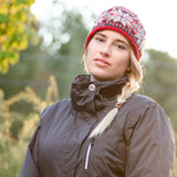 Jasper Wool Knit Beanie Hat with Snowflake Nordic Pattern