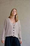 Knit 100% Cotton Sweater V-Neck Cardigan