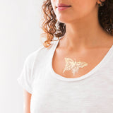 Butterfly (Gold) Tattoo Pair