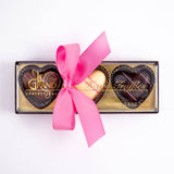 Le Grand Valentine 3-Piece Chocolate Hearts - Valentine Gift