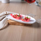Shallow Oval Platter Small 9.06 x 4.33" New White