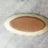 Butter Dish, Snack Plate, Pine Cone Texture, Scalloped Edge