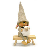 Christmas Tree Ornament, Girl holding a lamb