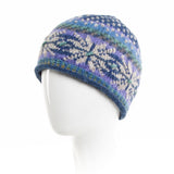 Jasper Wool Knit Beanie Hat with Snowflake Nordic Pattern