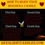 Beeswax White Pillar Candle 3 Inch Wide: 3" x 6" Pillar