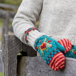 Aubrey - women's wool knit handwarmers: Light Natural