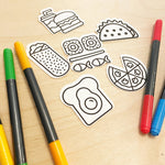 Savory Eats - Color Your Own Stickers