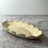 Butter Dish, Snack Plate, Pine Cone Texture, Scalloped Edge