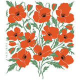 Poppies Tea Towel / Kitchen Decor / USA Made