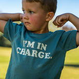 I'm In Charge Toddler Tee - Basil