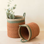 Coral Baskets with Handle, set of 2 - Woven Baskets | LIKHA