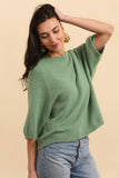3/4 SLEEVE RAGLAN ALPACA SWEATER nais Paris