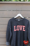 LOVE FOIL Mineral Graphic Sweatshirt: L / VINTAGE BLACK