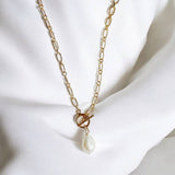 Savannah Pearl Toggle Gold Filled Necklace