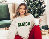 SLEIGH Christmas Holiday Fleece Crewneck Sweatshirt 