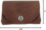 Tuzech Leather Vintage Money Case Bag Snap On Pouch Wallet Change Holder & Card Organizer Accessories, Handmade