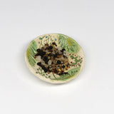 Pottery Dish Bowl - Pressed Flowers