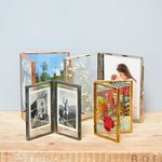 Recycled Metal Glass Double Photo Frame: Fits up to a 3x4.5" photo / Rose Gold