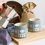 Danica Studio Collage Imprint Stoneware Mugs 12 oz