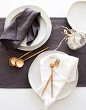 Smoke Gray Linen Table Runner