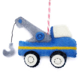Tow Truck Felt Wool Christmas Ornament