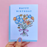 California Wildflowers Birthday Card