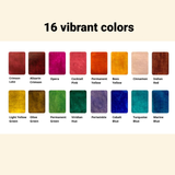 Spring Pans Set - 16 Watercolors | Ecofriendly | Handcrafted
