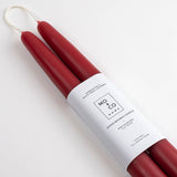 100% Beeswax Dipped Candles | Berry Red: 14 Inch (larger)