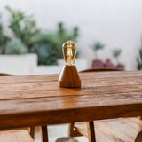 Zavi Light Brown Rechargeable Table Lamp | LED, Cordless & 80-Hour Battery Life