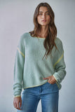 Knit Sweater Cotton Mint Yellow