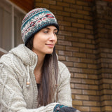 Jasper Wool Knit Beanie Hat with Snowflake Nordic Pattern