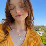 Puffy Heart Charm Necklace: 18K Gold Vermeil
