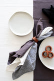 Smoke Gray Linen Table Runner