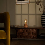 Zavi Light Brown Rechargeable Table Lamp | LED, Cordless & 80-Hour Battery Life