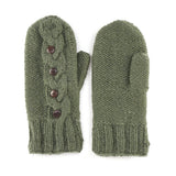 Haven Wool Mittens with Cable and Button Detail