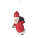 German Wood Santa Claus Ornament 1.9 Inch Made in Germany