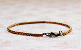 Bronze Seed Beads And Bronze Bar Bracelet