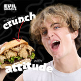Evil Snacks Crunchy Mushroom Chips Sour Cream Flavor 2oz Bag