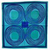 Ripple Scarf | 100% Silk Bandana | Women's Turquoise Scarf