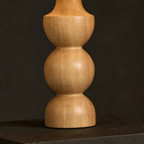 Oliver Light Brown Wooden Lamp | Linen Mix Shade & Elegant Design