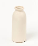Ceramic Milk Bottle Vase White