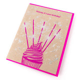 Birthday Sparklers Cupcake Card