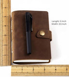 Mini Leather Journal | Handmade Vintage Travel Notebook