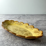 Butter Dish, Snack Plate, Pine Cone Texture, Scalloped Edge