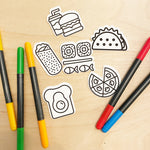 Savory Eats - Color Your Own Stickers